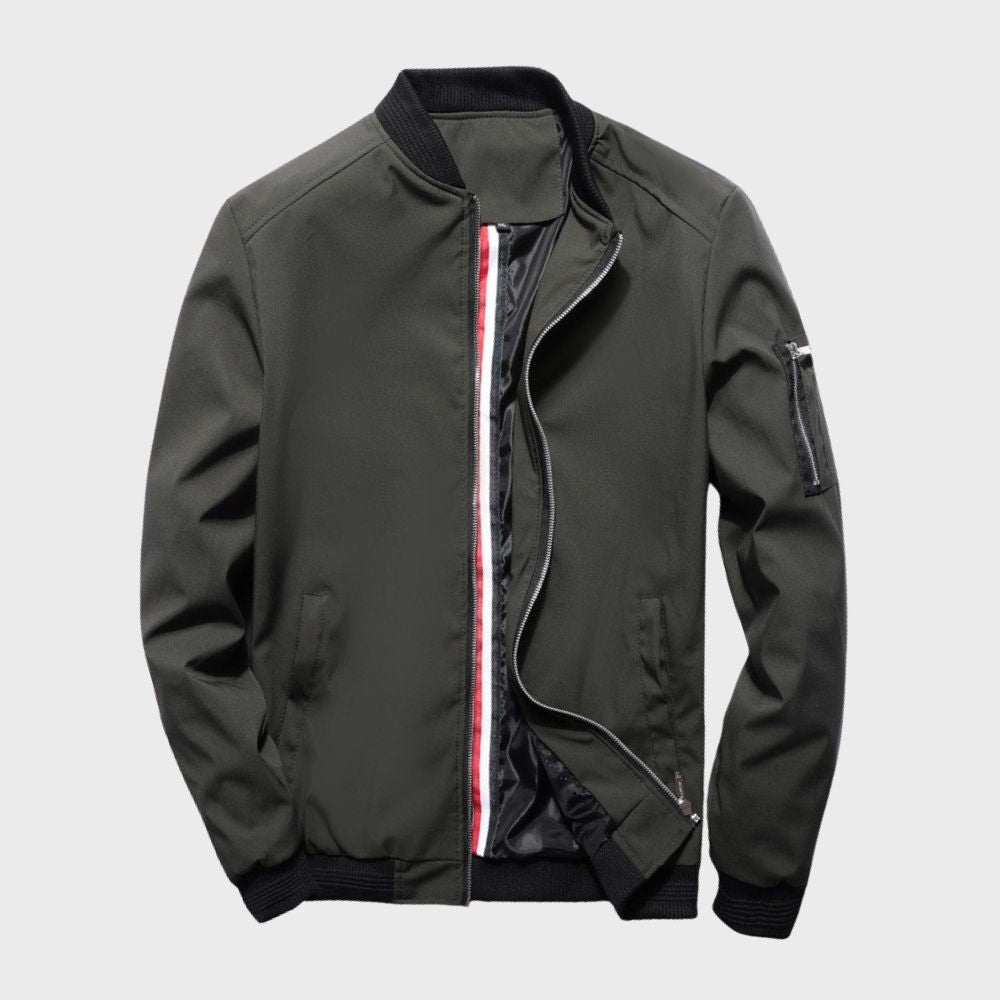Herren Bomberjacke mit Reißverschluss und Tasche-Luzern Mode