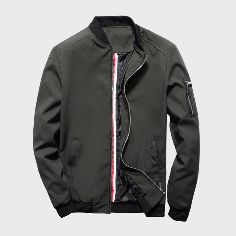 Herren Bomberjacke mit Reißverschluss und Tasche-Luzern Mode