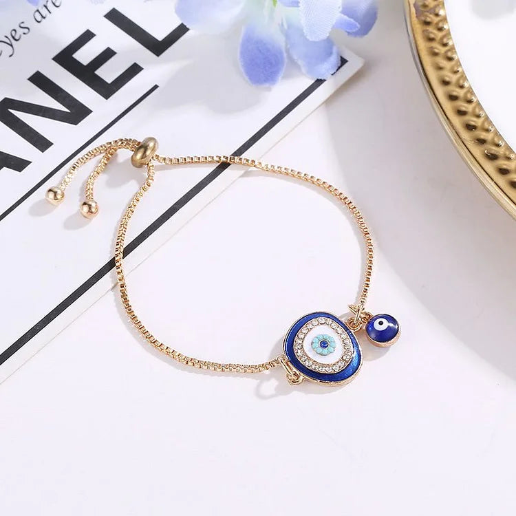 Böser Blick Armband | Gold Schutz Stilvoll Einzigartig Ethno Vielseitig-Luzern Mode
