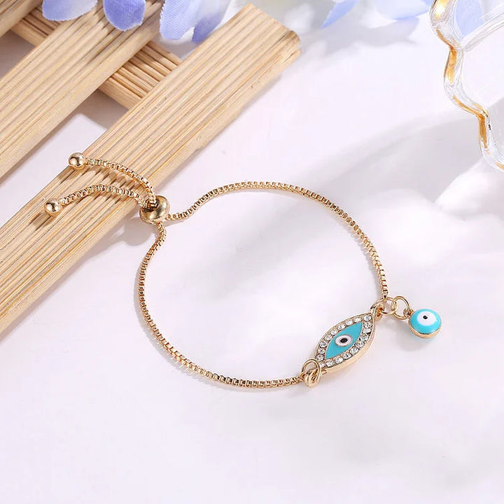 Böser Blick Armband | Gold Schutz Stilvoll Einzigartig Ethno Vielseitig-Luzern Mode