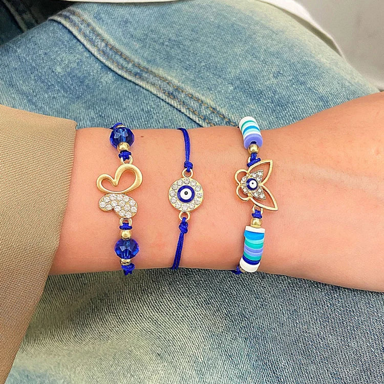 Böser Blick Armband | 3-teiliges Set Verstellbar Schützend Spirituell-Luzern Mode