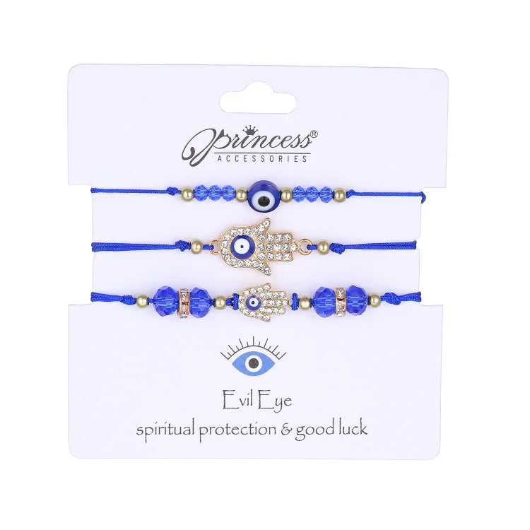 Böser Blick Armband | 3-teiliges Set Verstellbar Schützend Spirituell-Luzern Mode