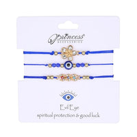 Böser Blick Armband | 3-teiliges Set Verstellbar Schützend Spirituell-Schmetterling-Luzern Mode