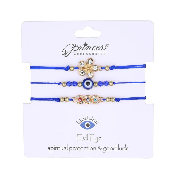 Böser Blick Armband | 3-teiliges Set Verstellbar Schützend Spirituell-Schmetterling-Luzern Mode