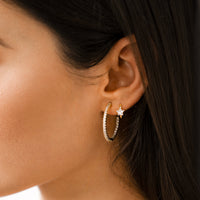 Creolen | Stern-Zirkonia | Sterling Silber | Langlebig | Stilvoll | Auffällig-Luzern Mode