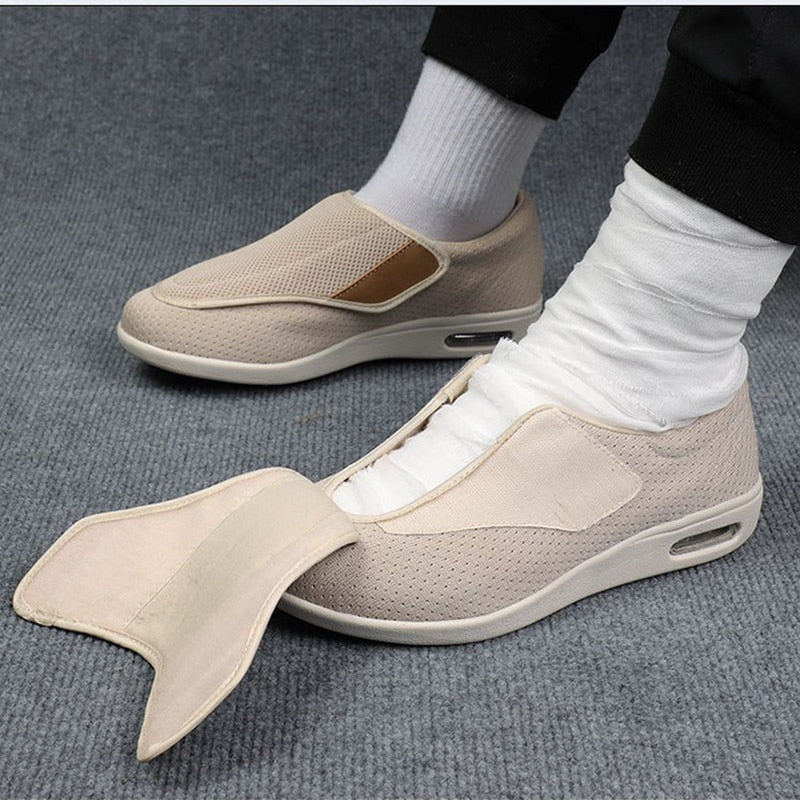 Herren Komfort-Sneaker mit Klettverschluss für Alltag-Luzern Mode