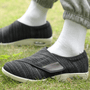 Herren Komfort-Sneaker mit Klettverschluss für Alltag-Grau-36-Luzern Mode