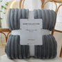 Flanell-Decke | Fleece Gestreift Weich Warm Komfortabel Vielseitig-Dunkelgrau-100x150cm-Luzern Mode