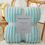Flanell-Decke | Fleece Gestreift Weich Warm Komfortabel Vielseitig-Hellblau-100x150cm-Luzern Mode