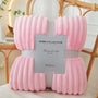 Flanell-Decke | Fleece Gestreift Weich Warm Komfortabel Vielseitig-Rosa-100x150cm-Luzern Mode