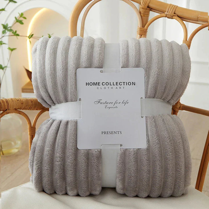 Flanell-Decke | Fleece Gestreift Weich Warm Komfortabel Vielseitig-Luzern Mode