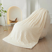 Flanell-Decke | Fleece Gestreift Weich Warm Komfortabel Vielseitig-Luzern Mode