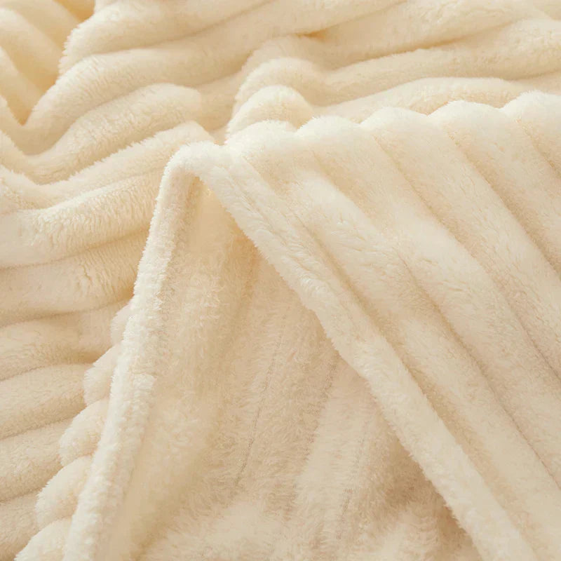 Flanell-Decke | Fleece Gestreift Weich Warm Komfortabel Vielseitig-Luzern Mode