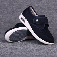 Orthopädische Herren-Sneaker mit Klettverschluss, bequem-Blau-36-Luzern Mode