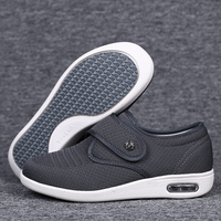Orthopädische Herren-Sneaker mit Klettverschluss, bequem-Grau-36-Luzern Mode