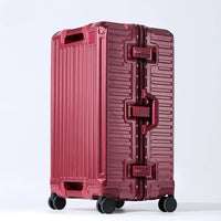 Hartschalenkoffer | Breiter Griff | Aluminium | Geräumig | Robust-Rot-S (45 L)-Luzern Mode