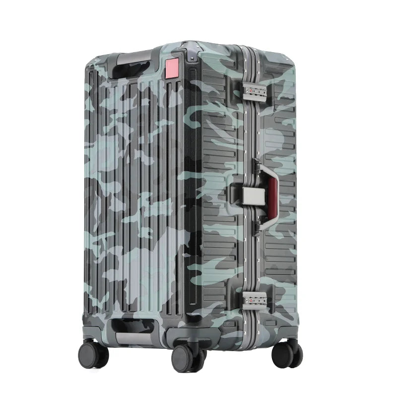 Hartschalenkoffer | Polycarbonat | 4 Universalrollen | Zahlenschloss-Camouflage-S (47 L)-Luzern Mode