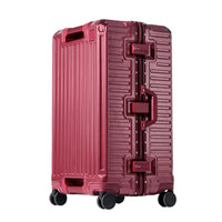 Hartschalenkoffer | Polycarbonat | 4 Universalrollen | Zahlenschloss-Rot-S (47 L)-Luzern Mode
