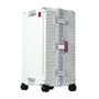 Hartschalenkoffer | Polycarbonat | 4 Universalrollen | Zahlenschloss-Weiß-S (47 L)-Luzern Mode