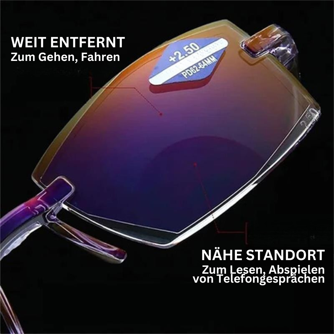 Presbyopie-Brille Anti-Blaulicht mit Sehstärke-Optionen-Luzern Mode