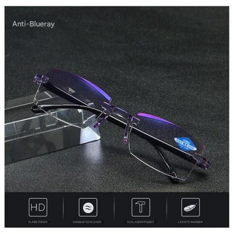 Presbyopie-Brille Anti-Blaulicht mit Sehstärke-Optionen-Luzern Mode