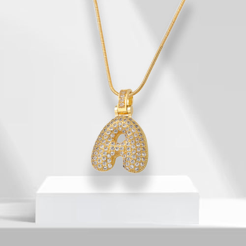 Buchstaben | Goldene Kette mit Anhänger | Langlebig | Stilvoll | Geschenk | Vielseitig-A-Luzern Mode