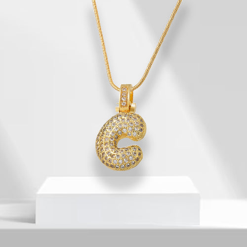 Buchstaben | Goldene Kette mit Anhänger | Langlebig | Stilvoll | Geschenk | Vielseitig-C-Luzern Mode
