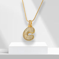 Buchstaben | Goldene Kette mit Anhänger | Langlebig | Stilvoll | Geschenk | Vielseitig-C-Luzern Mode