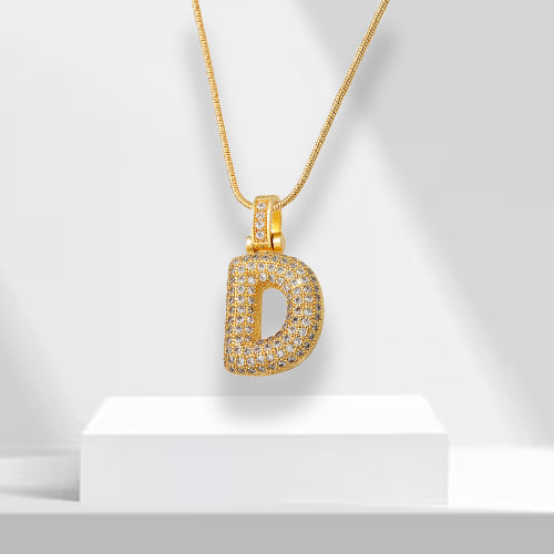 Buchstaben | Goldene Kette mit Anhänger | Langlebig | Stilvoll | Geschenk | Vielseitig-D-Luzern Mode