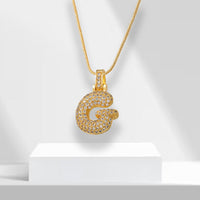 Buchstaben | Goldene Kette mit Anhänger | Langlebig | Stilvoll | Geschenk | Vielseitig-G-Luzern Mode