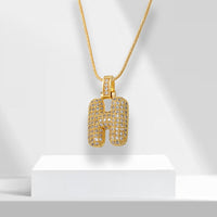 Buchstaben | Goldene Kette mit Anhänger | Langlebig | Stilvoll | Geschenk | Vielseitig-H-Luzern Mode