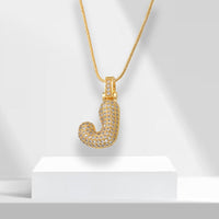 Buchstaben | Goldene Kette mit Anhänger | Langlebig | Stilvoll | Geschenk | Vielseitig-J-Luzern Mode