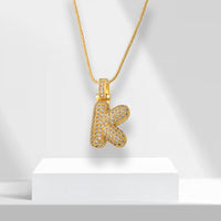 Buchstaben | Goldene Kette mit Anhänger | Langlebig | Stilvoll | Geschenk | Vielseitig-K-Luzern Mode