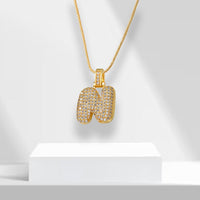 Buchstaben | Goldene Kette mit Anhänger | Langlebig | Stilvoll | Geschenk | Vielseitig-N-Luzern Mode