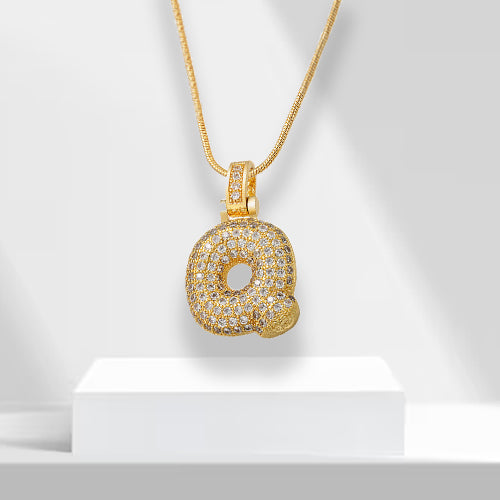 Buchstaben | Goldene Kette mit Anhänger | Langlebig | Stilvoll | Geschenk | Vielseitig-Q-Luzern Mode