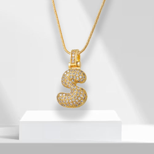 Buchstaben | Goldene Kette mit Anhänger | Langlebig | Stilvoll | Geschenk | Vielseitig-S-Luzern Mode