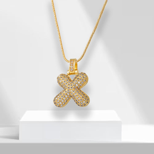 Buchstaben | Goldene Kette mit Anhänger | Langlebig | Stilvoll | Geschenk | Vielseitig-X-Luzern Mode