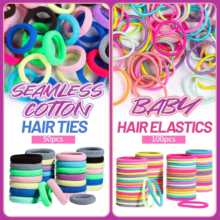 Nahtlose Baumwoll-Haargummis für Babys und Kinder-Luzern Mode