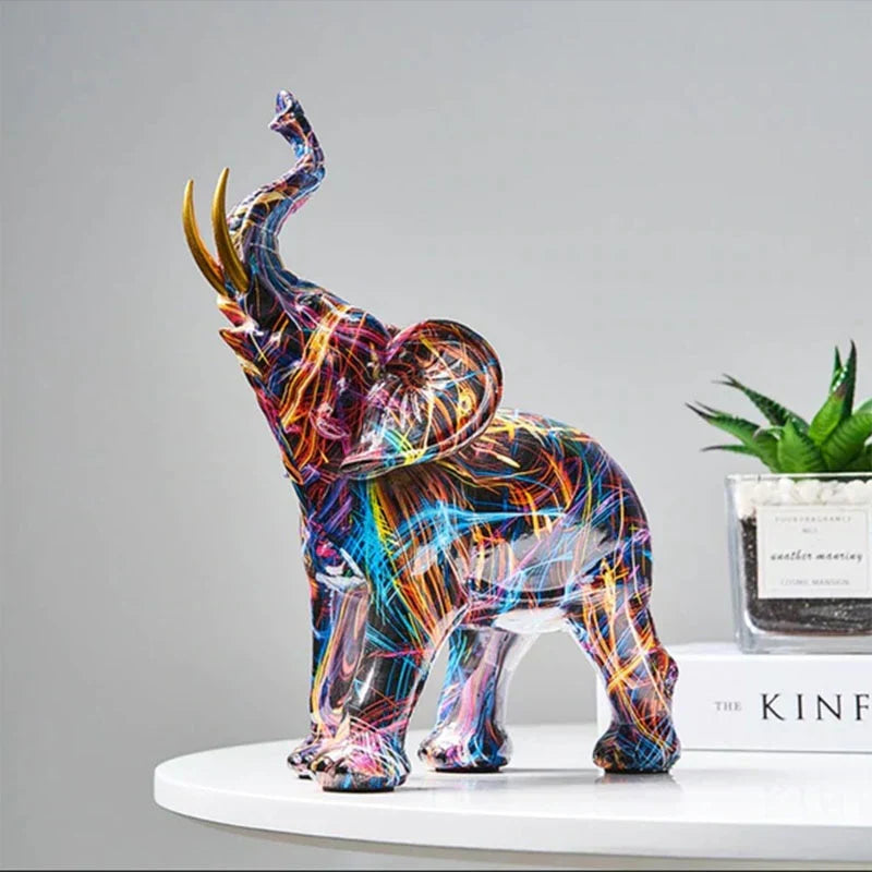 Elefantenskulptur | Farbenfroh Einzigartig Stilvoll Vielseitig Fröhlich Klein-Luzern Mode