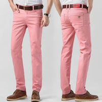 Bunte Herrenhose | Einfarbig | Reguläre Passform | Baumwolle | Stretch | Baumwolle-Luzern Mode