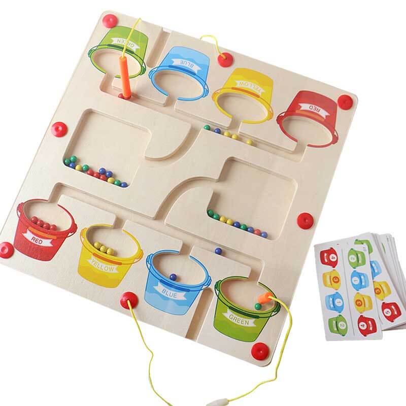 Magnetische Zählpuzzle | Holz | Lehrreich | Langlebig | Farbenfroh | Montessori-Luzern Mode