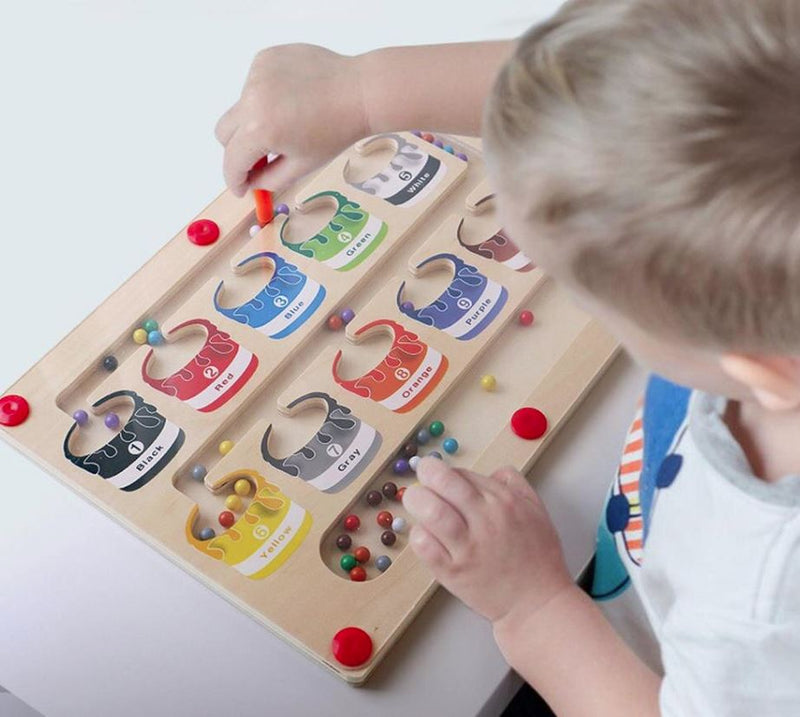 Magnetische Zählpuzzle | Holz | Lehrreich | Langlebig | Farbenfroh | Montessori-Luzern Mode