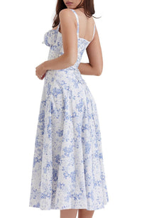 Sommerkleid | Ärmellos | Bustier | Kordelzug | Herz-Ausschnitt | Seitenschlitz-Luzern Mode