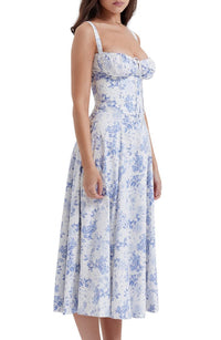 Sommerkleid | Ärmellos | Bustier | Kordelzug | Herz-Ausschnitt | Seitenschlitz-Luzern Mode