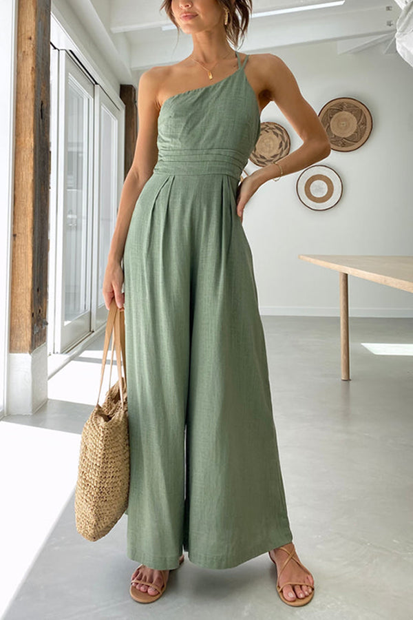 Ärmelloser Damen Jumpsuit mit Lockerer Passform – Mireille