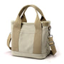 Kleine Canvas Handtasche mit Schulterriemen für Damen-Beige-Luzern Mode