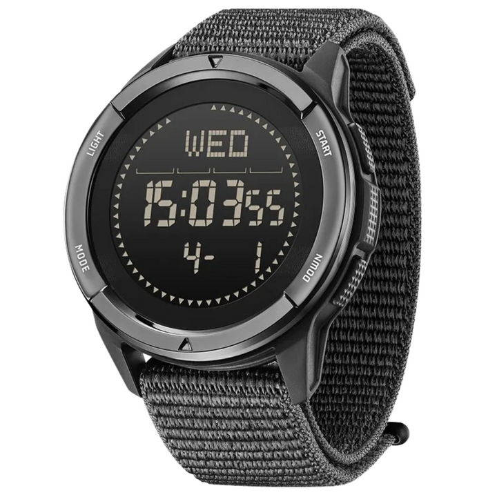 Digitale Armbanduhr mit LED-Anzeige und Stoffarmband-Luzern Mode