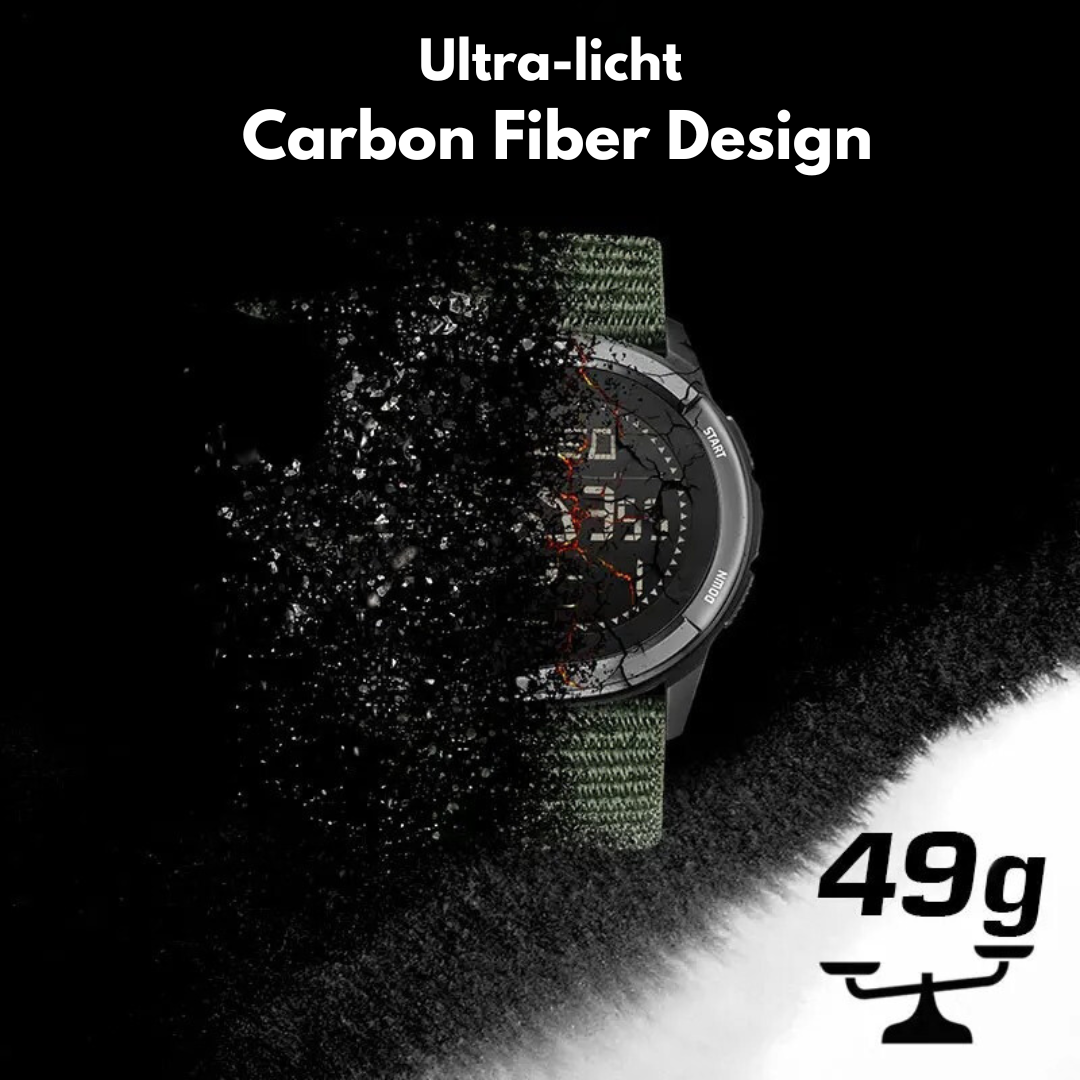Digitale Armbanduhr mit LED-Anzeige und Stoffarmband-Luzern Mode