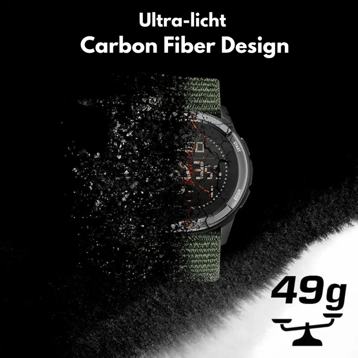 Digitale Armbanduhr mit LED-Anzeige und Stoffarmband-Luzern Mode