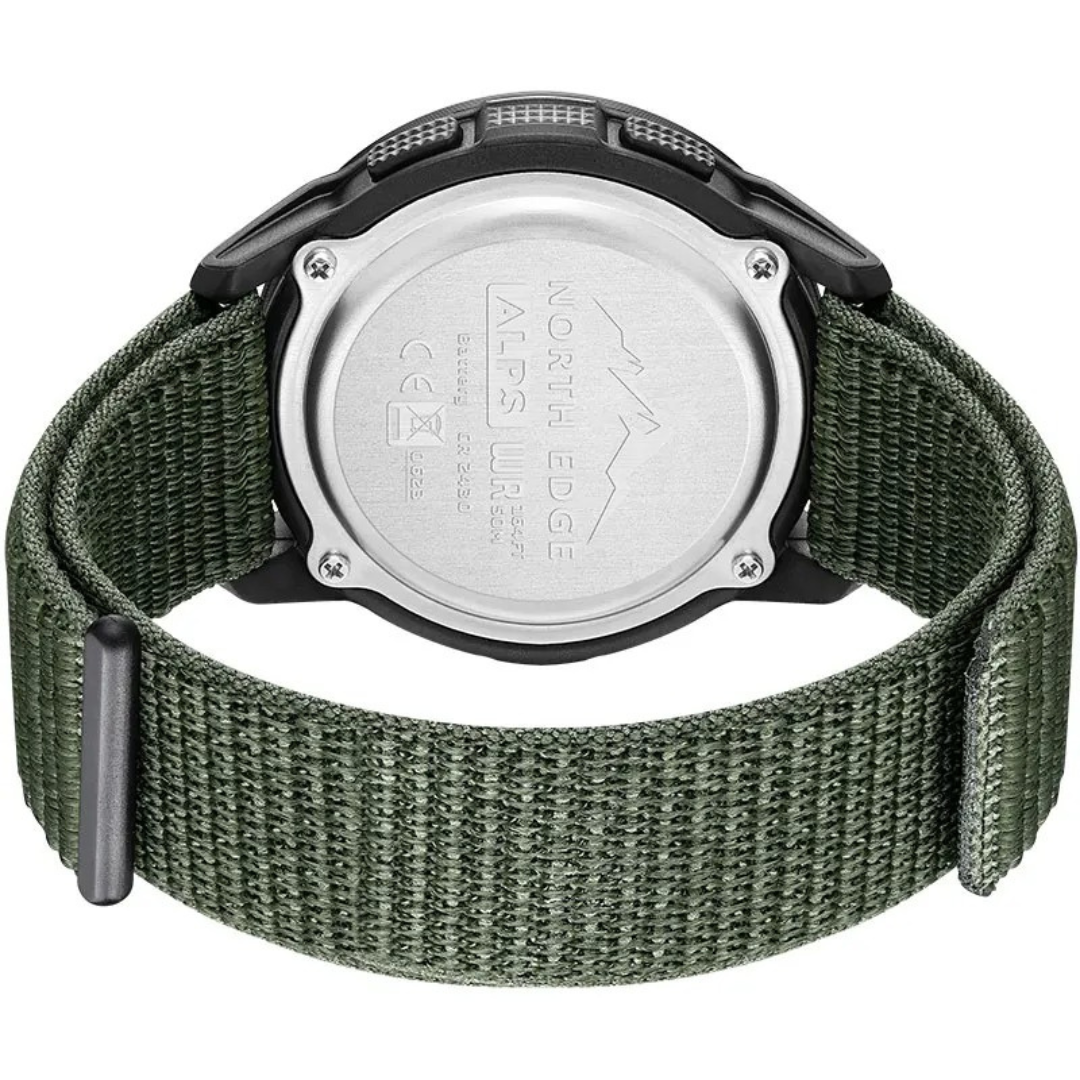 Digitale Armbanduhr mit LED-Anzeige und Stoffarmband-Luzern Mode